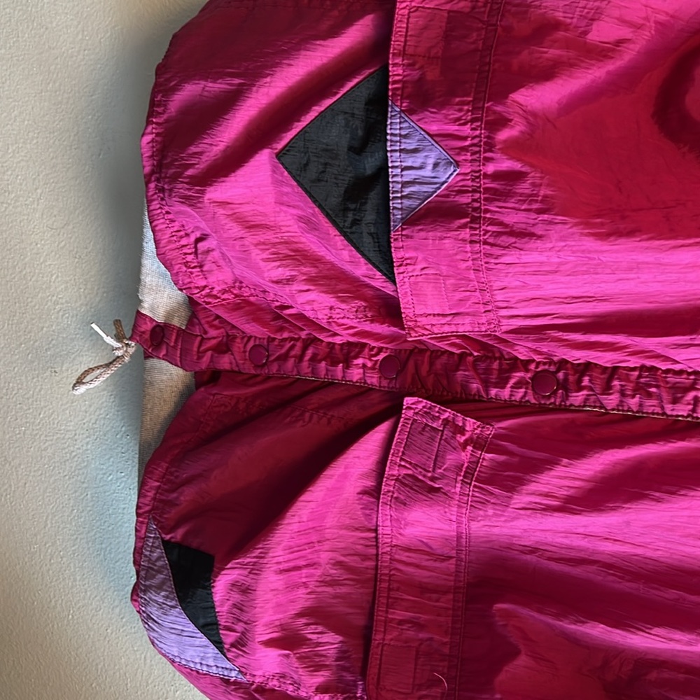 Vintage Be In The Current Scene Windbreaker Raspberry - Picture 2 of 12